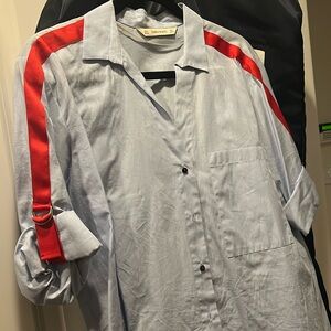 Zara button down with red stripe on the arm